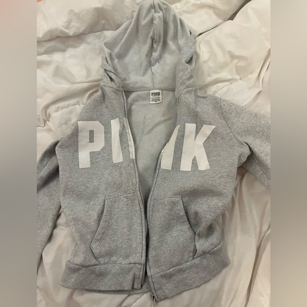 gray pink/vs zip up